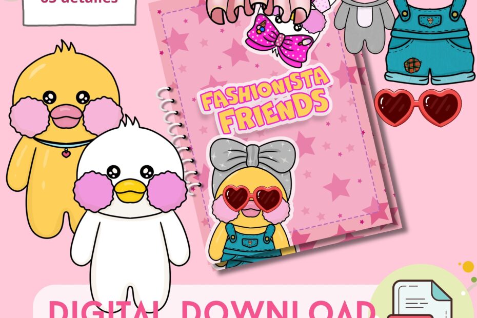 Printable Paper DUCK Dollhouse format A4 Busy Book U0026 Activities For Kids Etsy UK