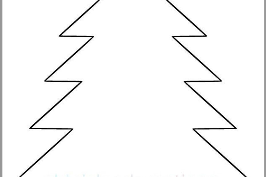 Printable Pine Tree Template pdf Download tree Cutout christmas Tree Template kids Color Page holiday Classroom kid Crafts 9 Inch Pine Tree Etsy