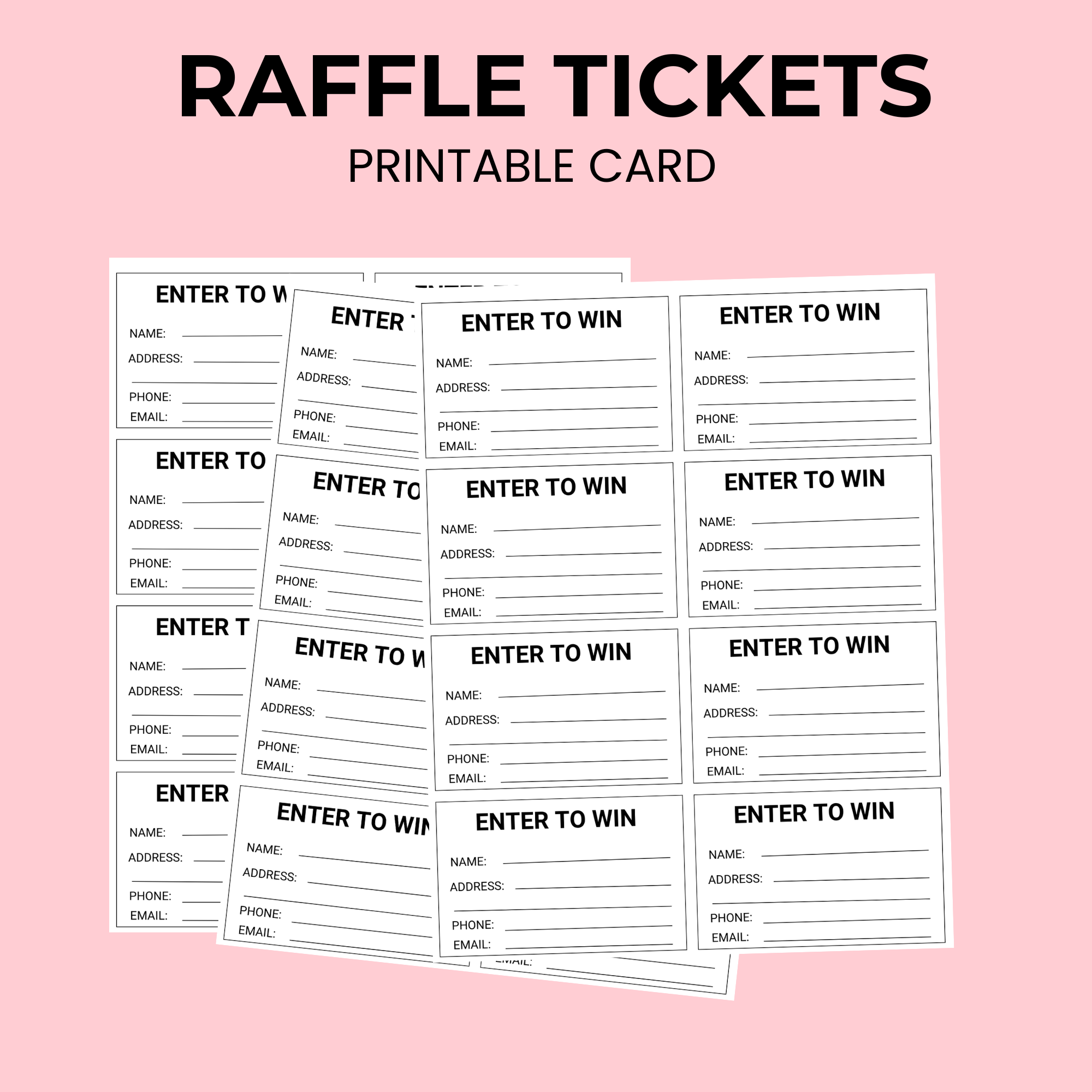 raffle tickets template printable