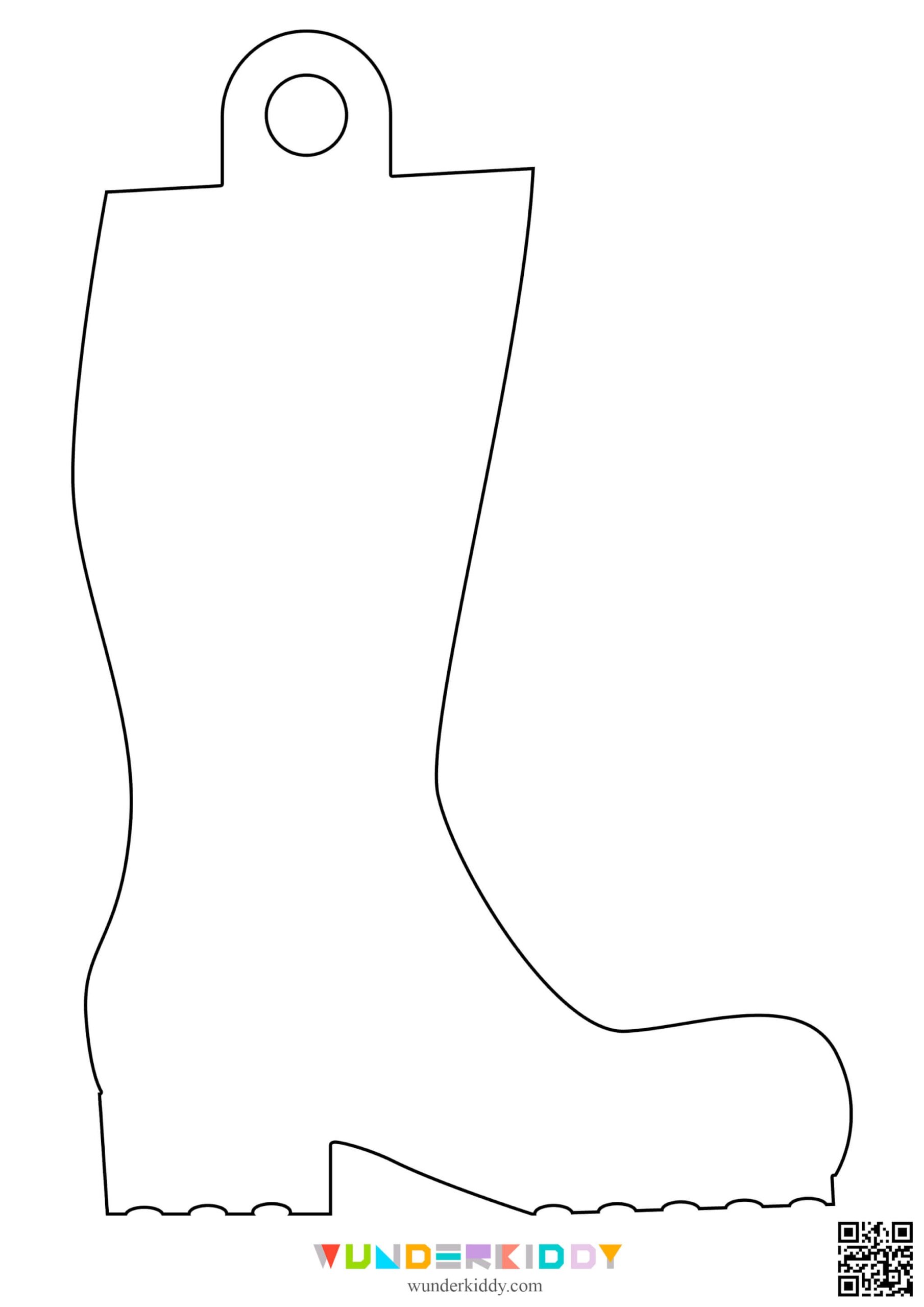 printable rain boot template