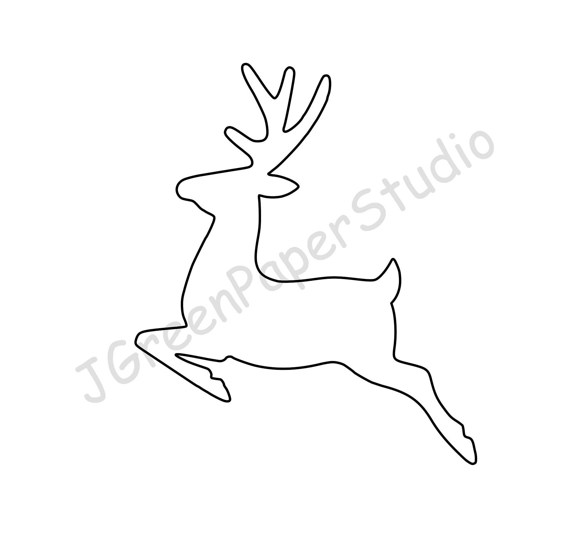 Printable Reindeer Template pdf Digital Download Reindeer Kids 