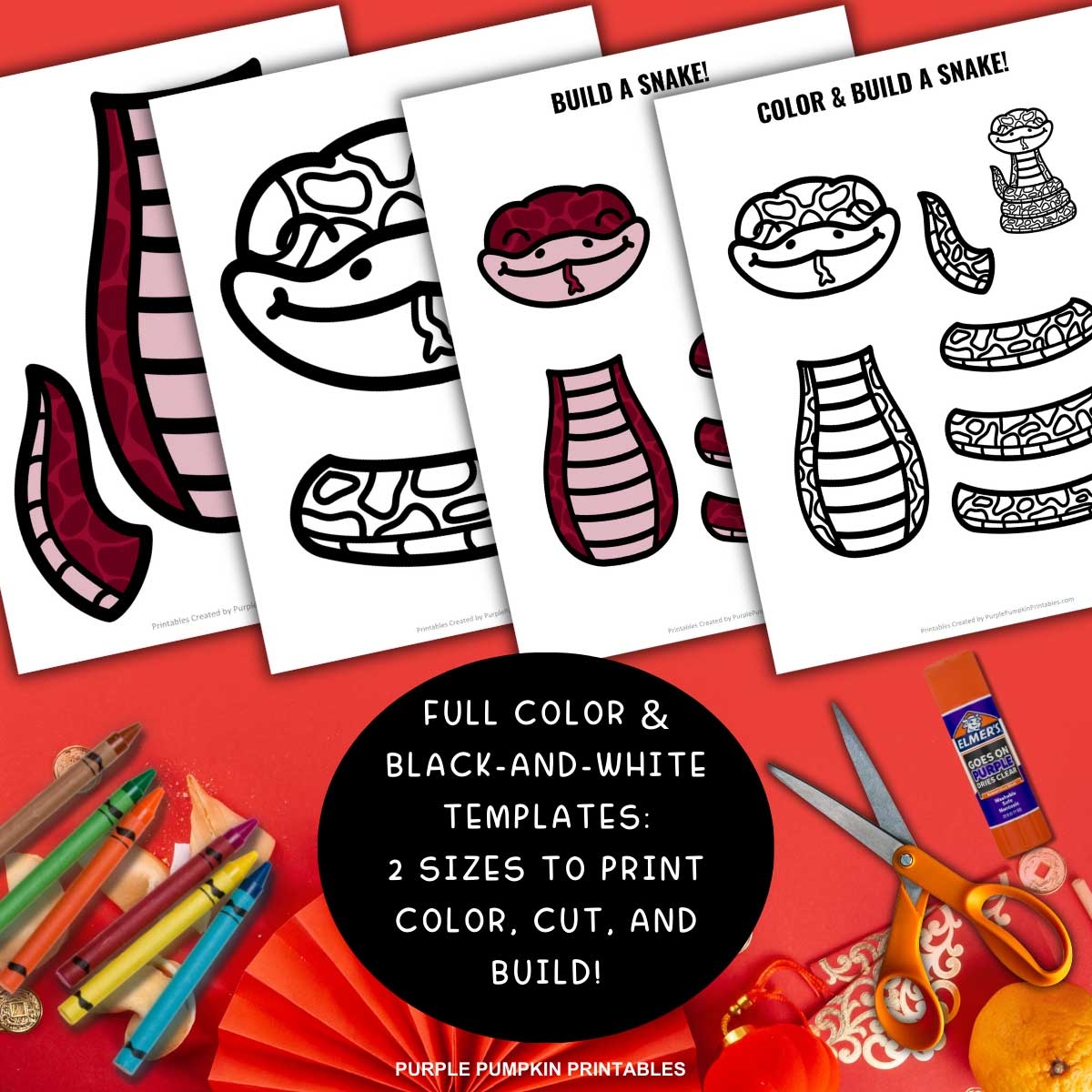 printable snake craft template