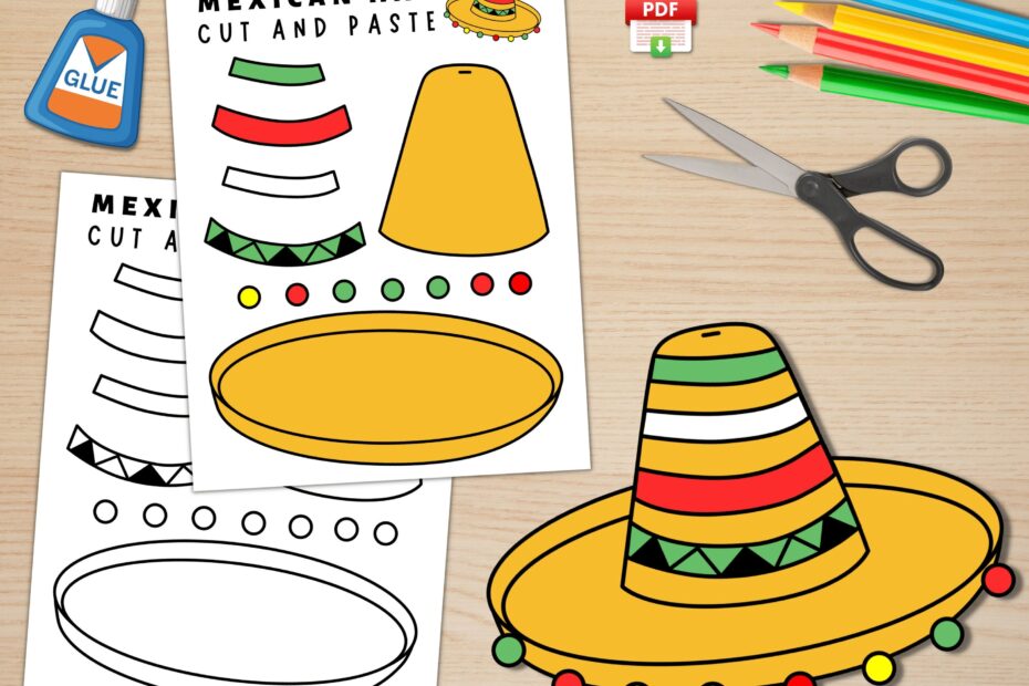Printable Sombrero Hat Craft Hispanic Heritage Month Craft