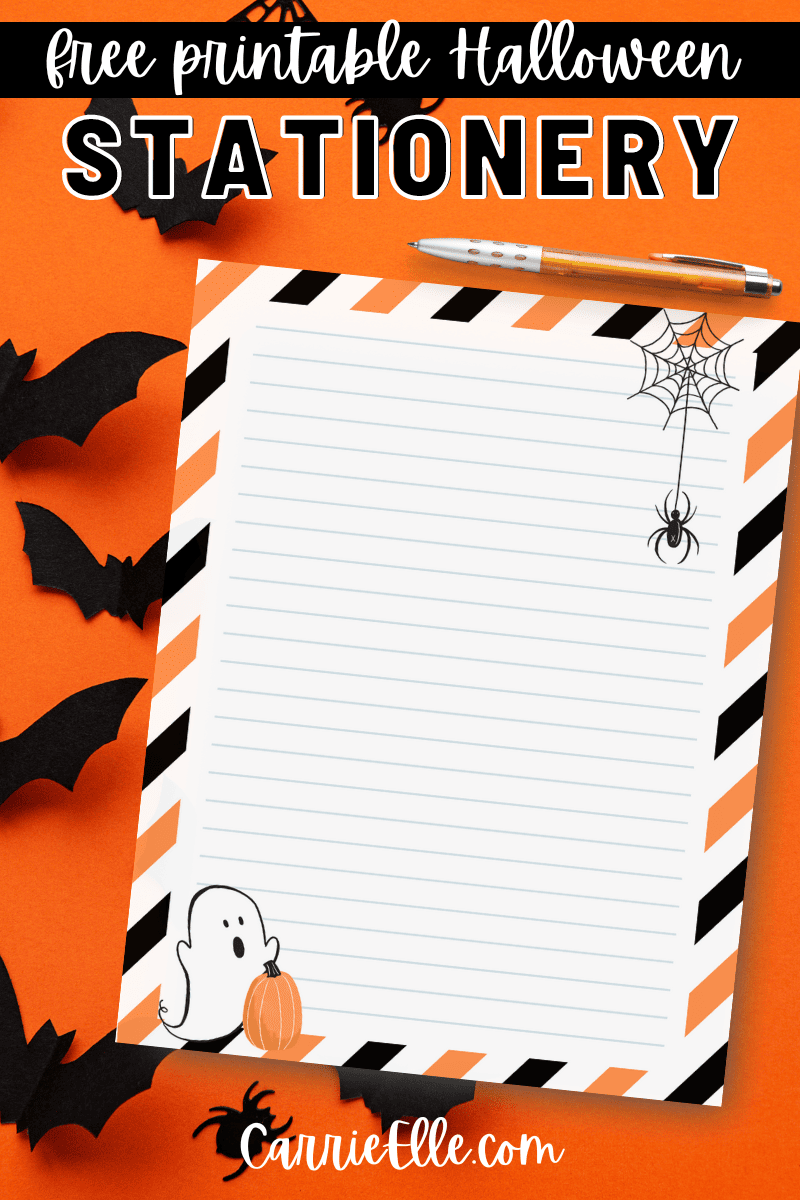 Printable Spooky Ghost Halloween Stationery Carrie Elle