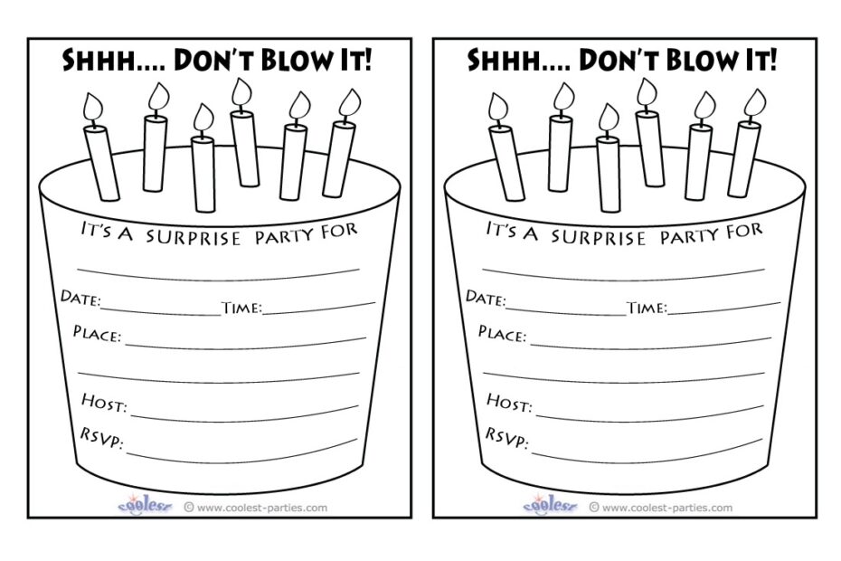 Printable Surprise Party Cake Invitations Coolest Free Printables Worksheets Library