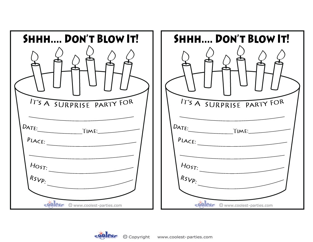 Printable Surprise Party Cake Invitations Coolest Free Printables Worksheets Library