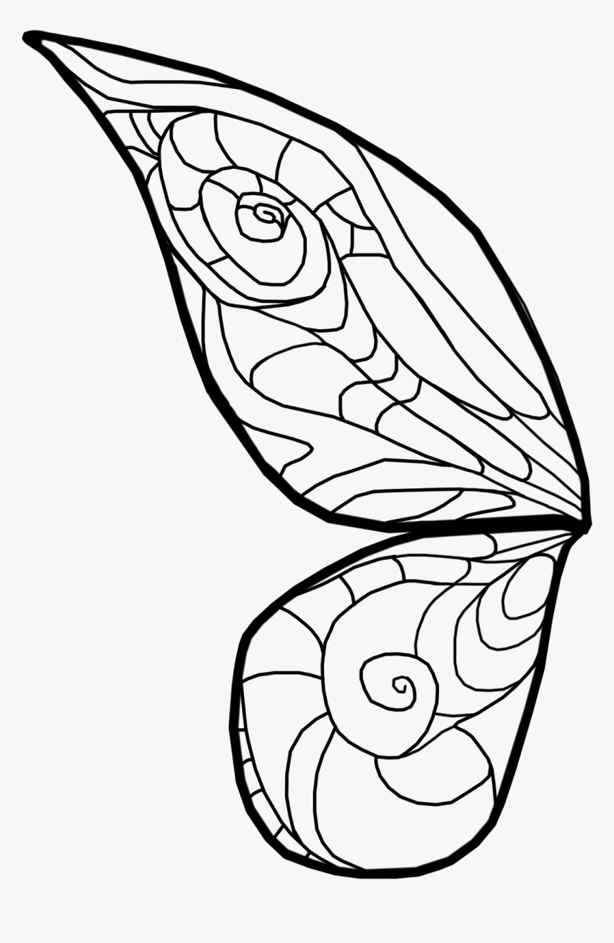 Printable Tinkerbell Wings Template Transparent Cartoons Worksheets Library