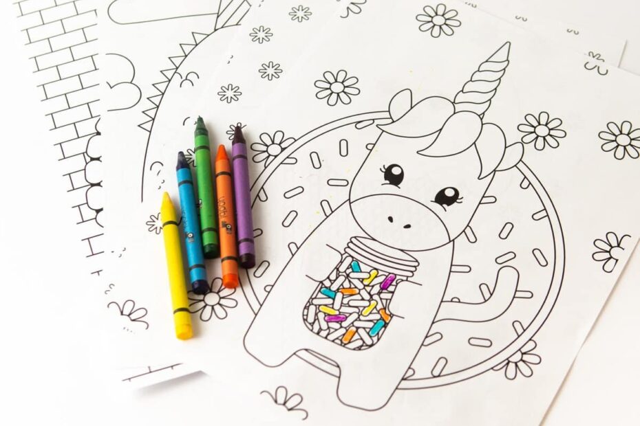 Printable Unicorn Coloring Page Design Eat Repeat