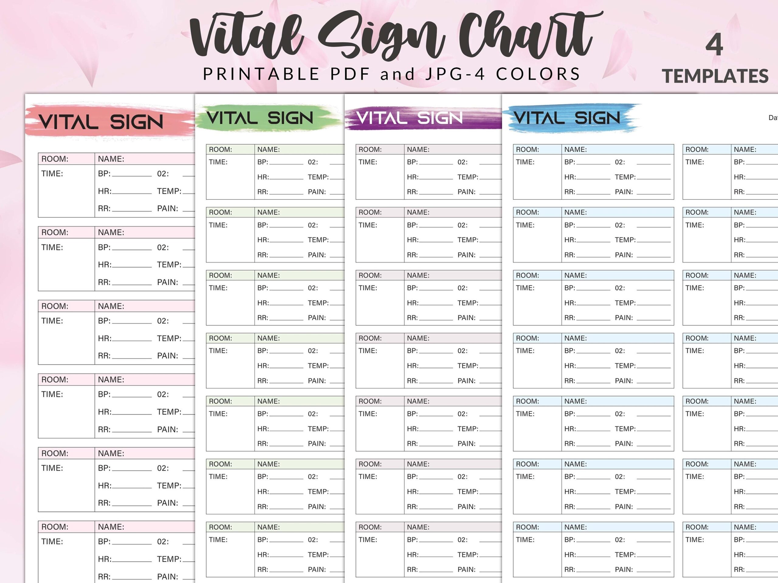 template free printable vital signs flow sheet