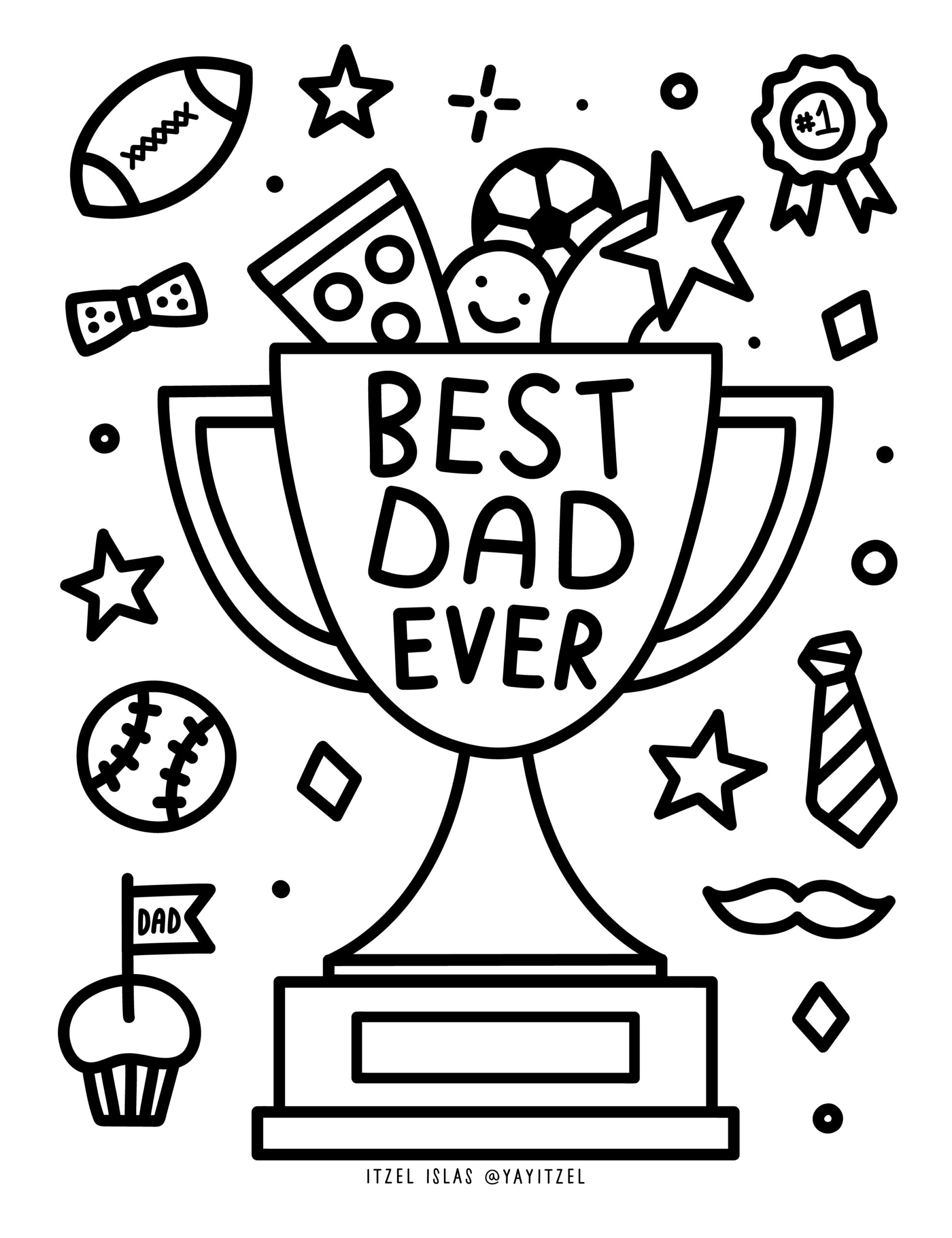 happy fathers day dark coloring pages printable free