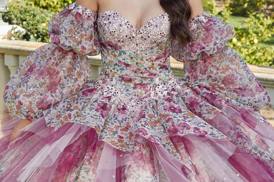 Printed Tulle Vizcaya Quinceanera Dress By Morilee 89423