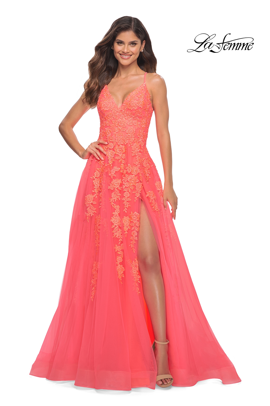 coral color prom dresses