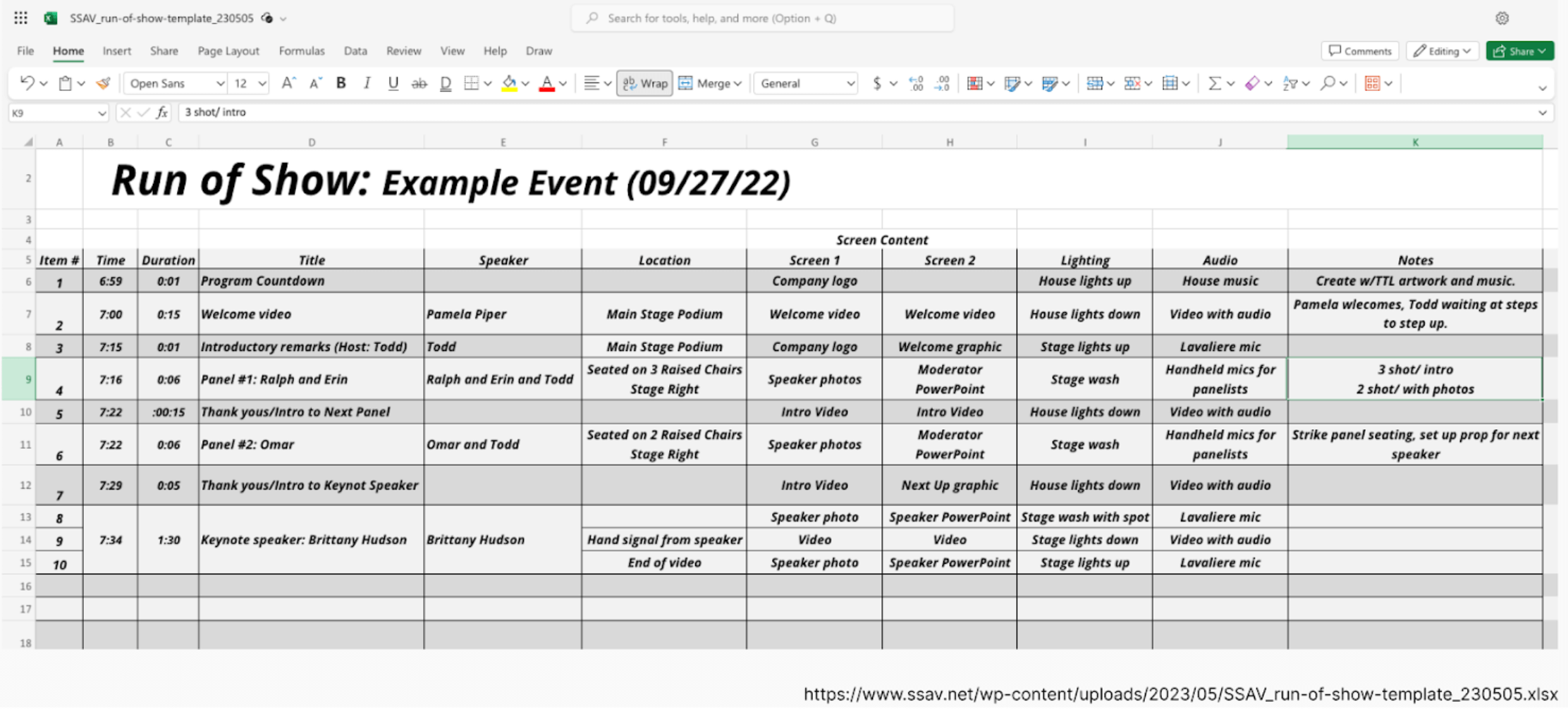 Pros And Cons Of Using Excel Run Of Shows Templates 