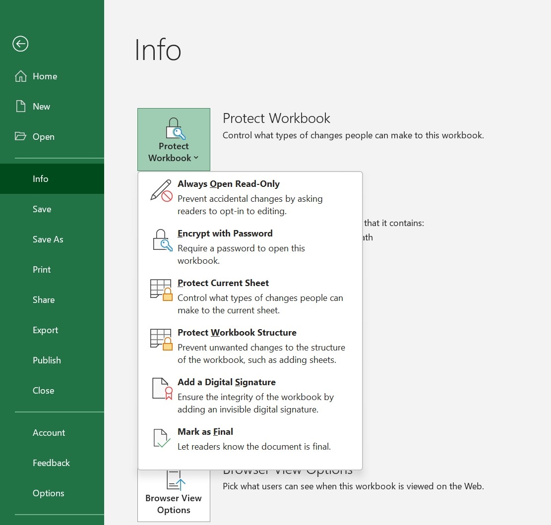 excel protected worksheet