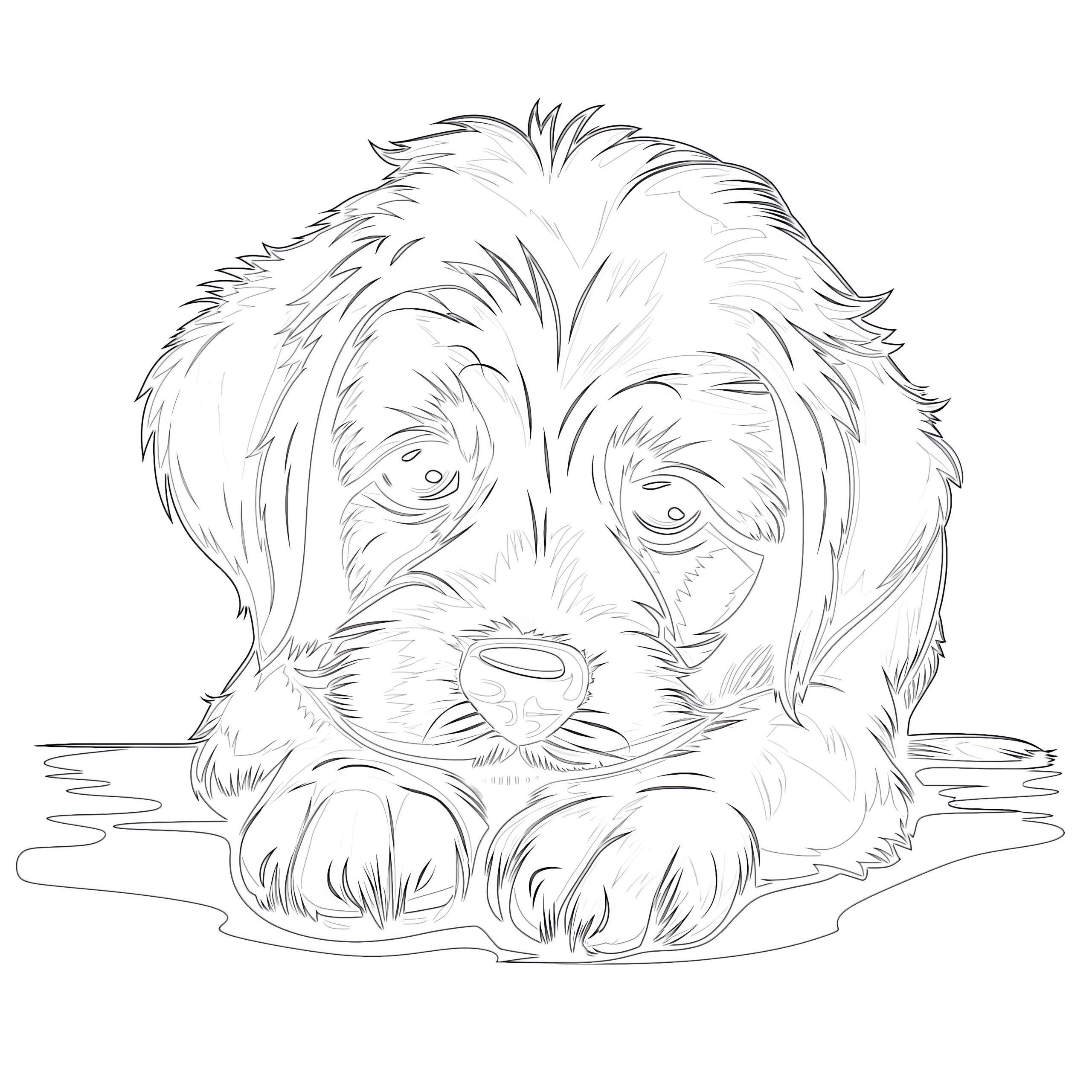 printable coloring pages of puppies