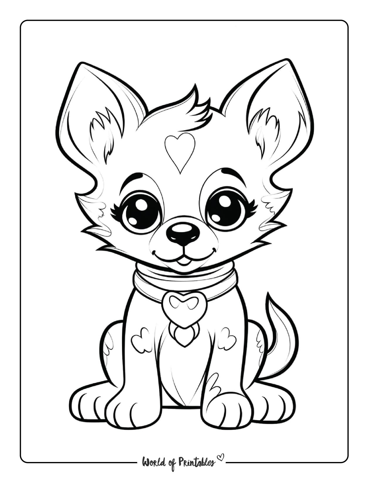 puppy free printable coloring pages