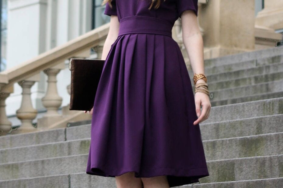 Purple Cocktail Dress For Women Available In Xxs 5XL Size Custom Size