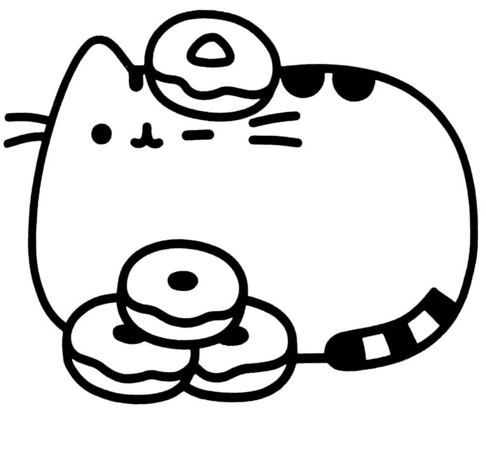 Pusheen With Donuts