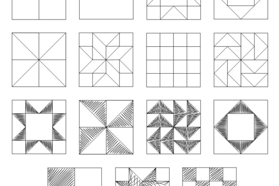 QB Quilt Block Template Set