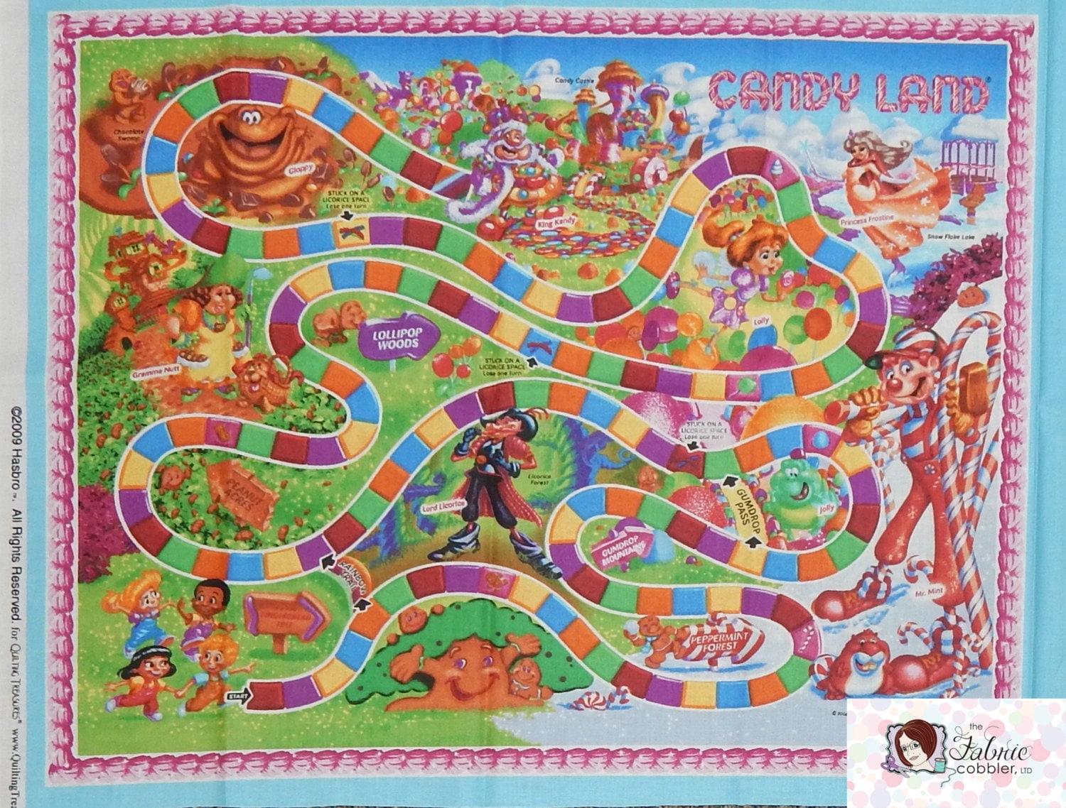 QT Fabrics Candyland Gameboard PANEL Game Original Artwork See Description For Full Measurements Of The Panel Etsy