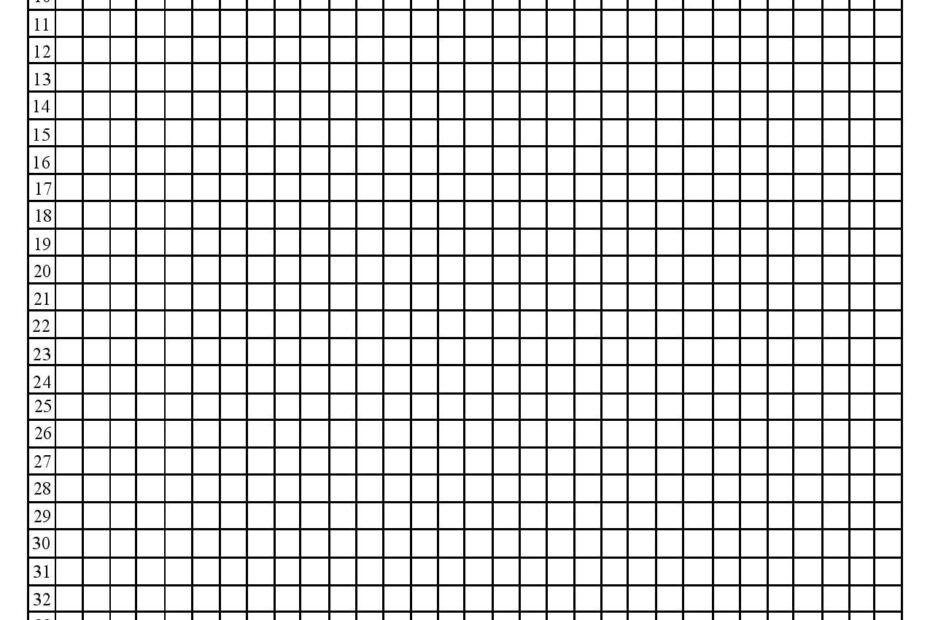 Quarter inch Graph Paper With Line Numbers Etsy