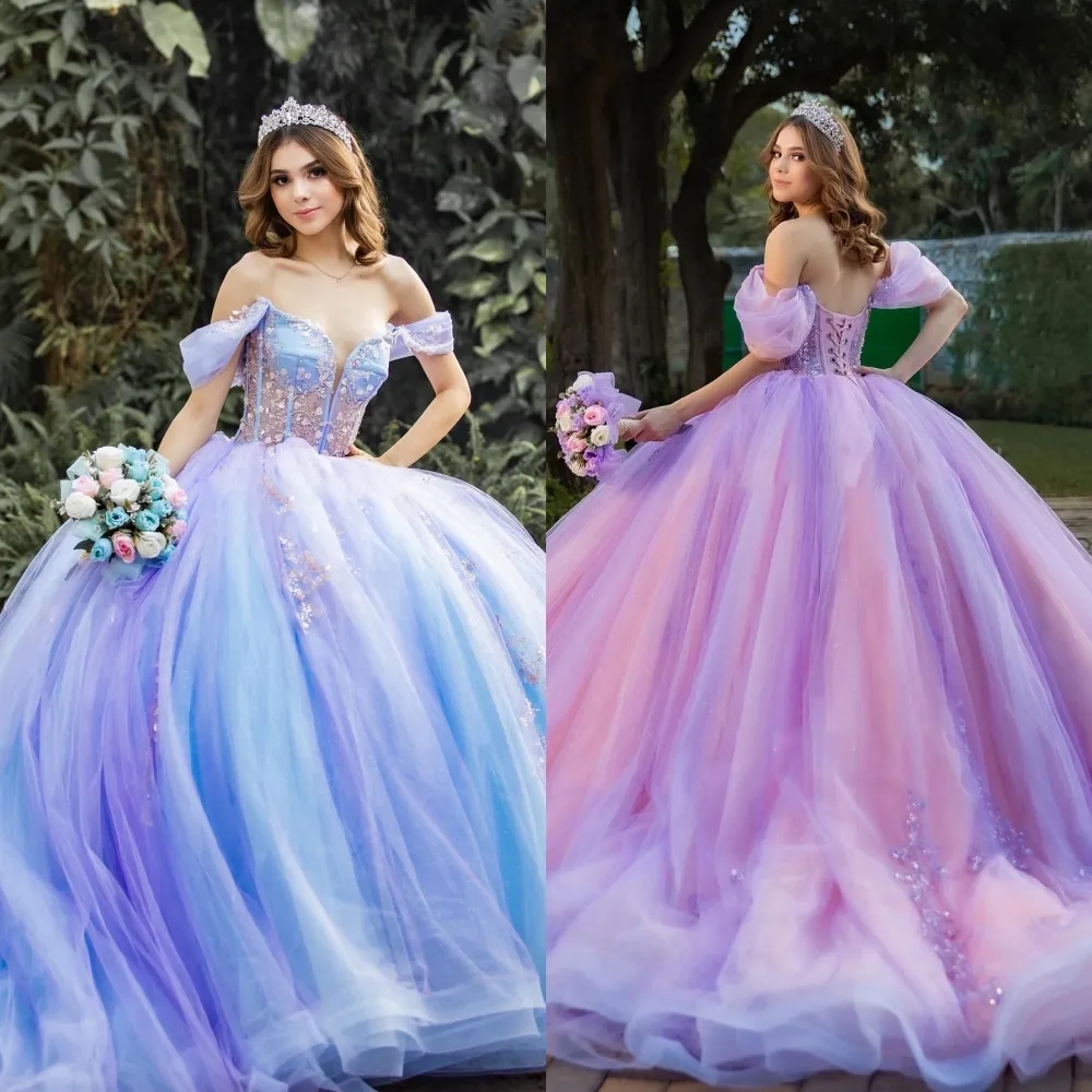 Quinceanera Dresses Beaded Ball Gown With Corset Contrasting Colors For Sweet 15 16 Birthday Party Charro Inspired Mexican Quince Dress