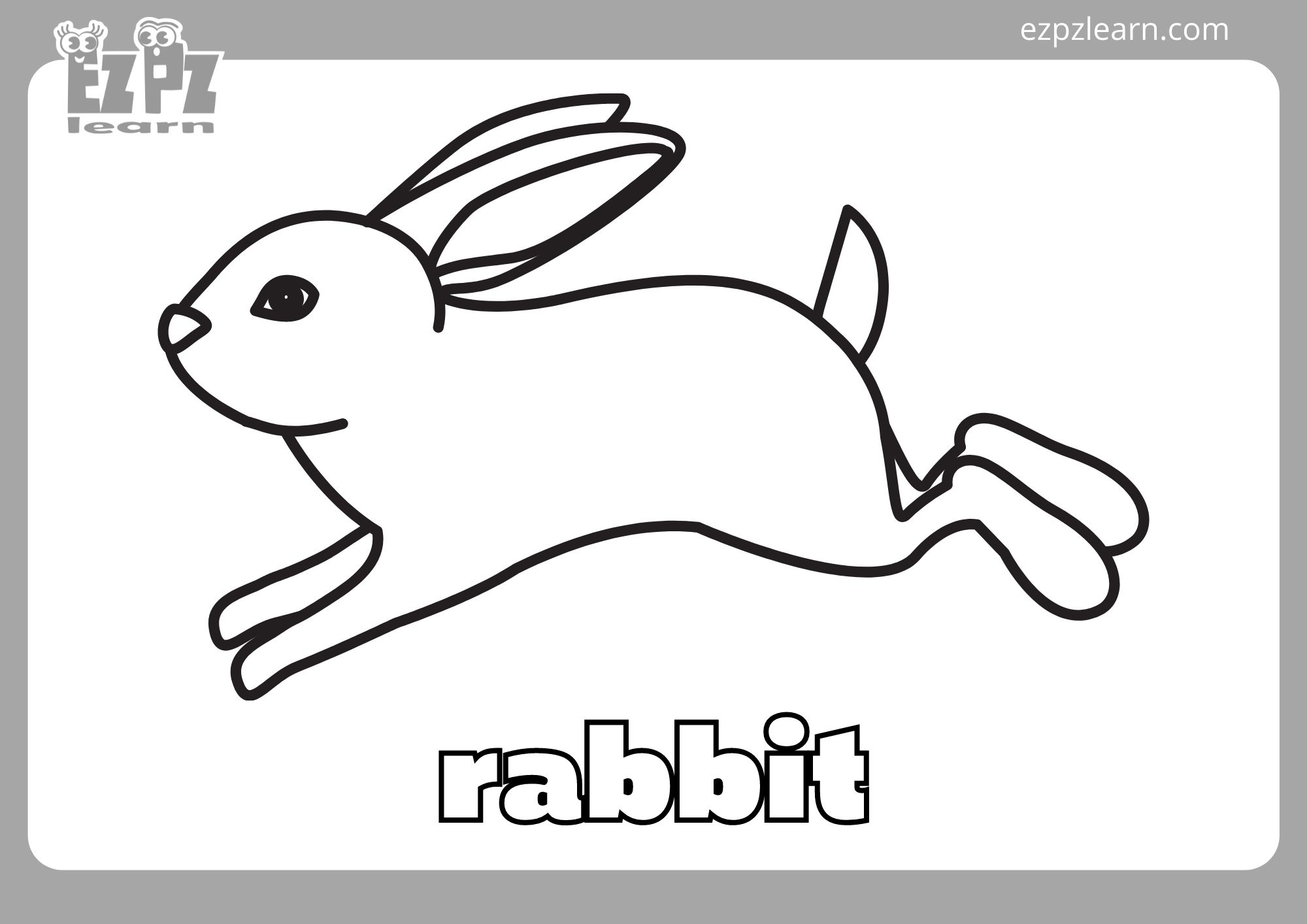 picture of a rabbit to color