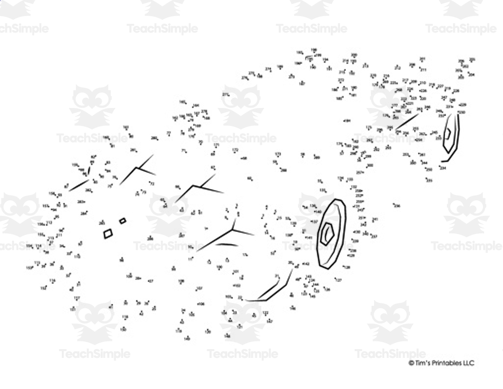 Race Car Dot to Dot PDF 300 Dots By Teach Simple