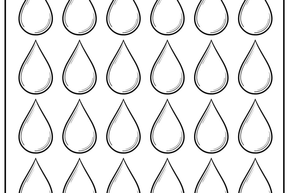 Raindrop Template Printable Activity Shelter Worksheets Library