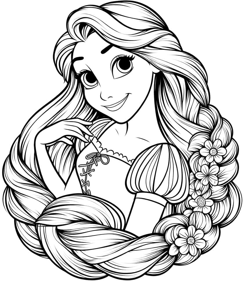 rapunzel printable coloring pages