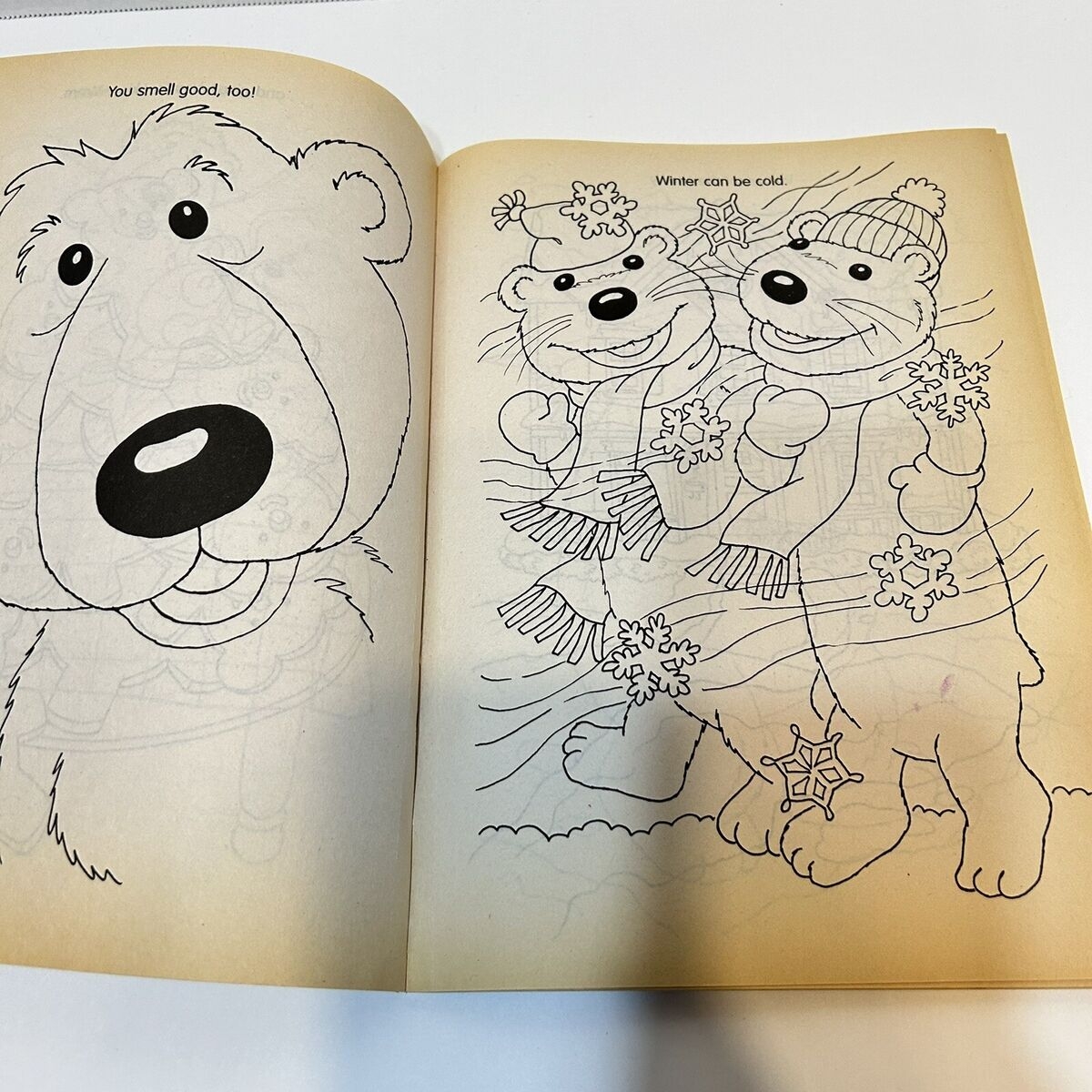 Rare Vintage 2001 Bear In The Big Blue House Winter Wonderland Coloring Book