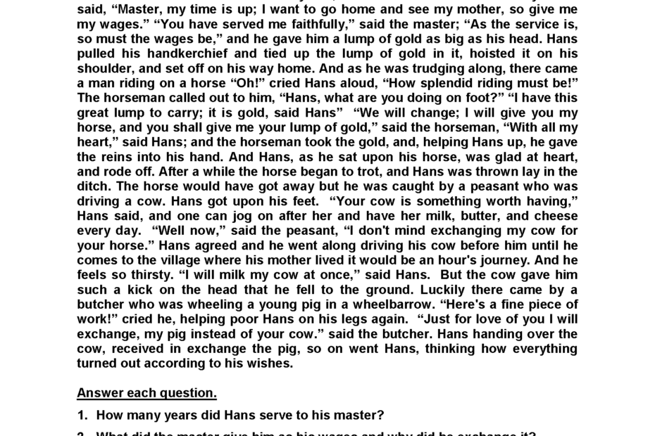 Reading Worksheets Sixth Grade Reading Worksheets