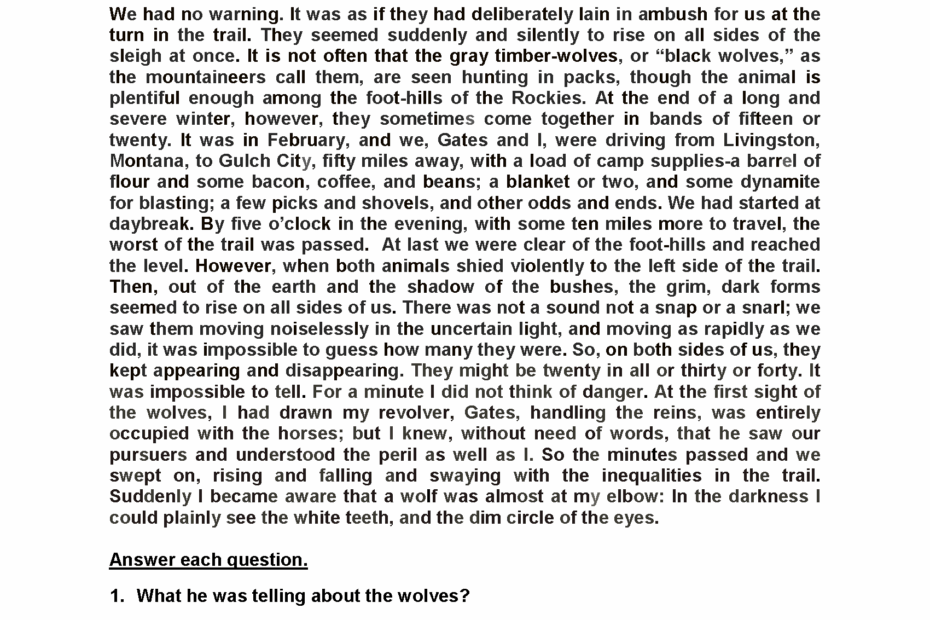 Reading Worksheets Sixth Grade Reading Worksheets
