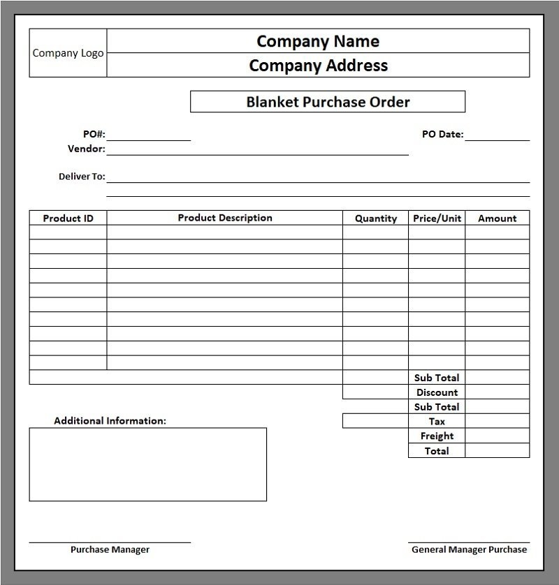 Ready To Use Purchase Order Template MSOfficeGeek