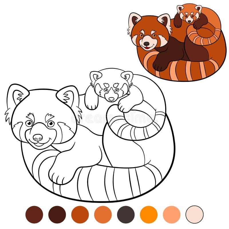 coloring pages of red pandas
