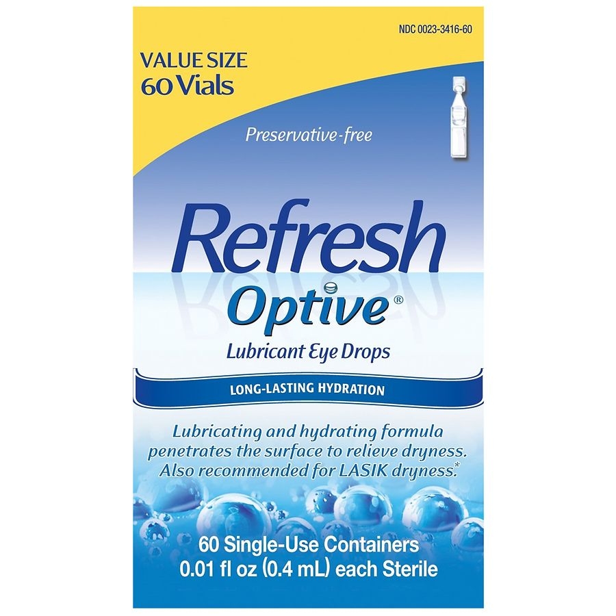 Refresh Vials Lubricant Eye Drops Preservative Free