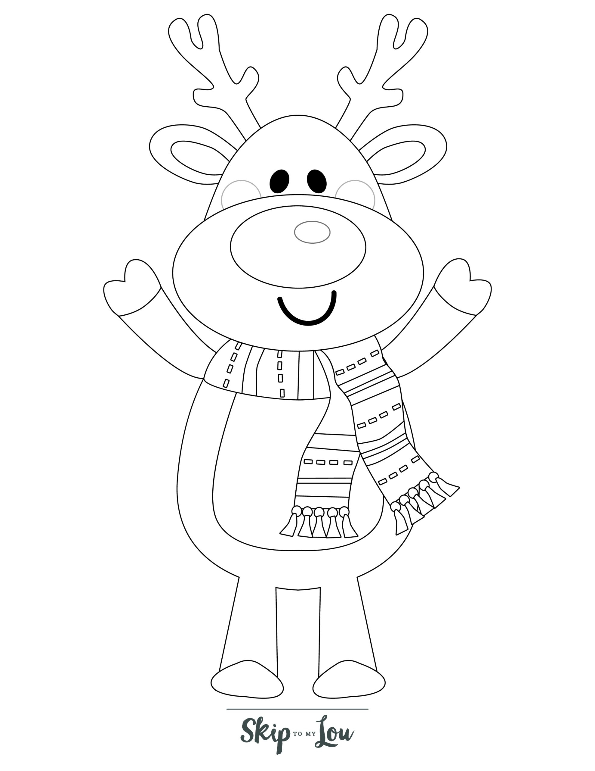 reindeer printable coloring pages