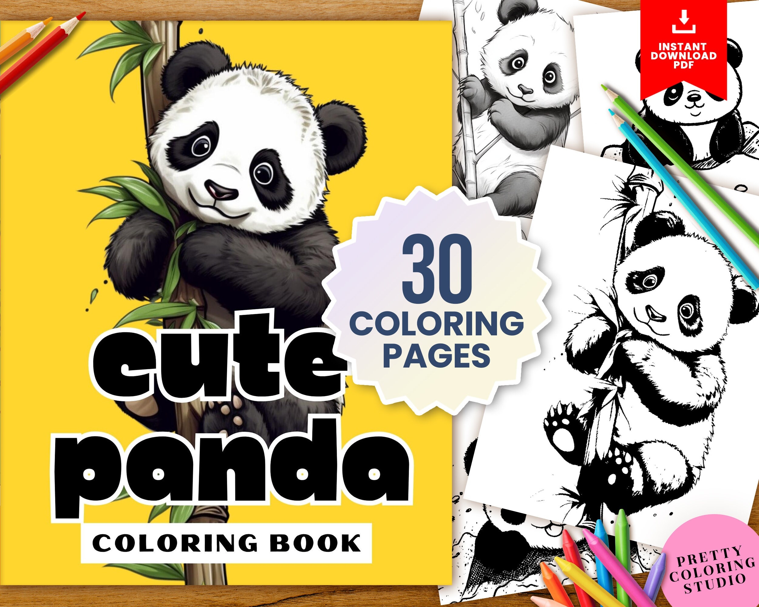 panda coloring book