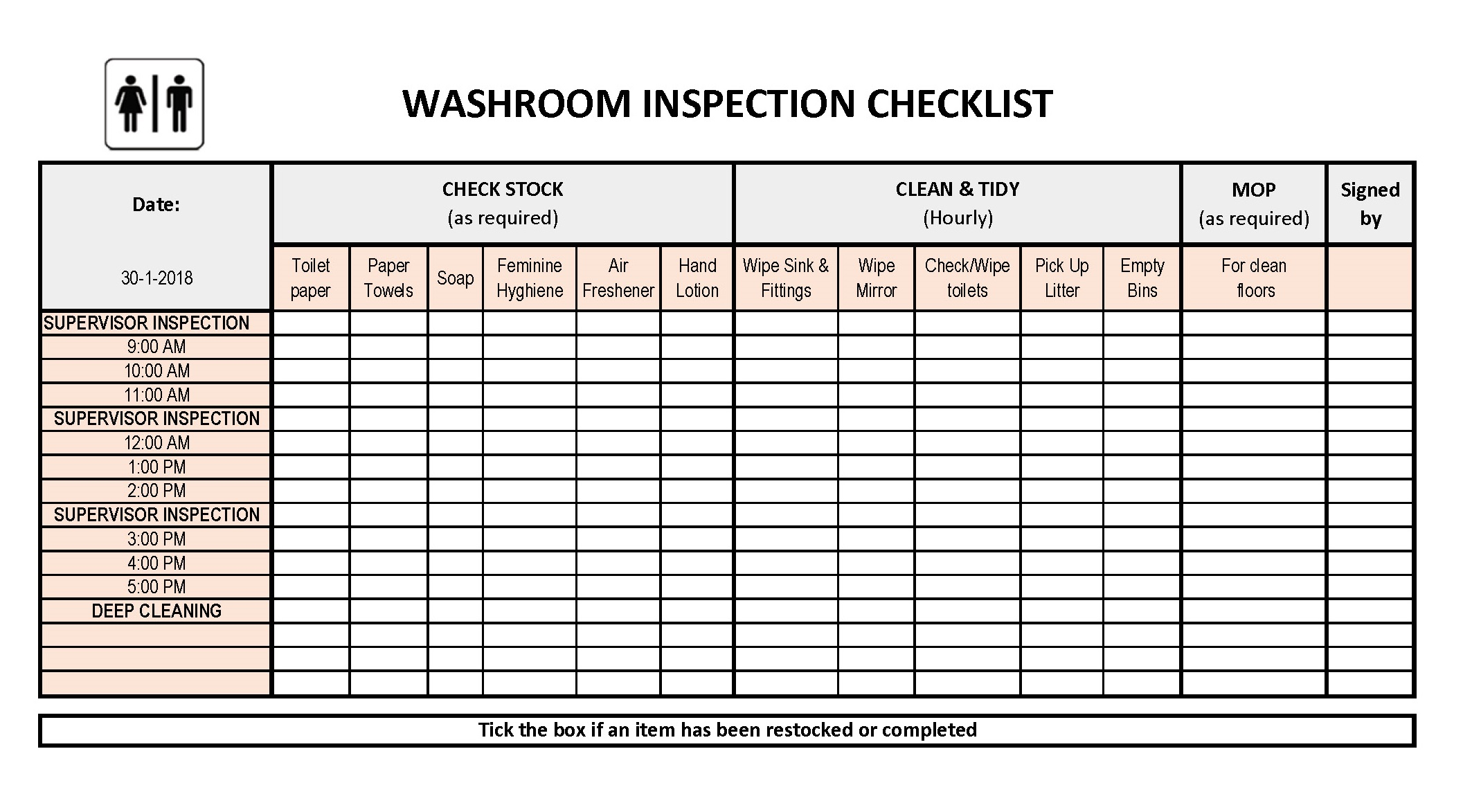toileting schedule template