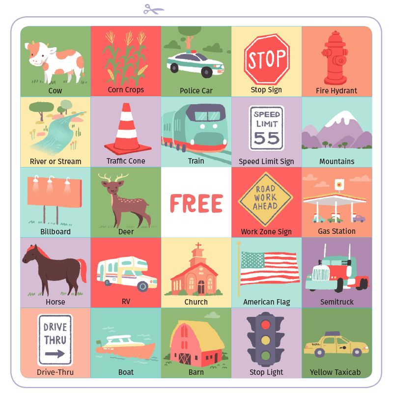 car bingo printable