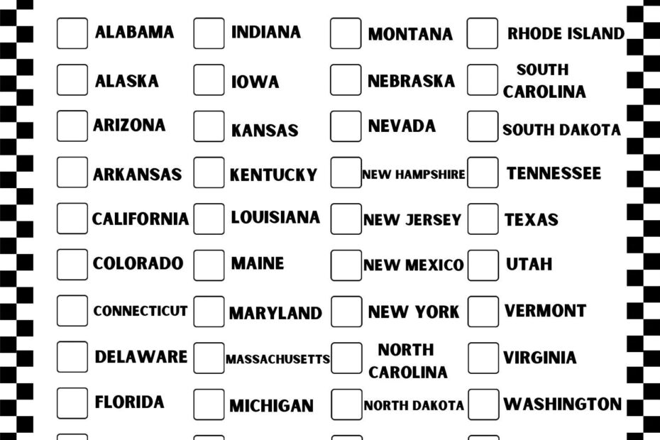 Road Trip License Plate Game Printable PDF Etsy UK