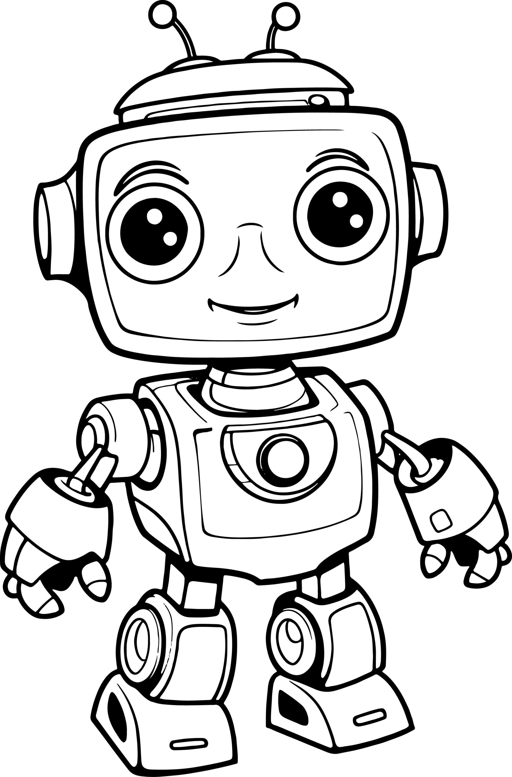 Robot Coloring Book EASY U0026 FUN Robot Pages Book For Kids Made 