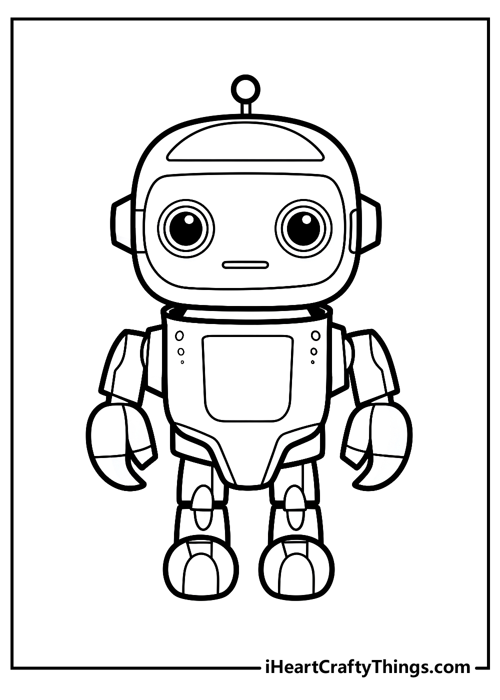 robot picture to color