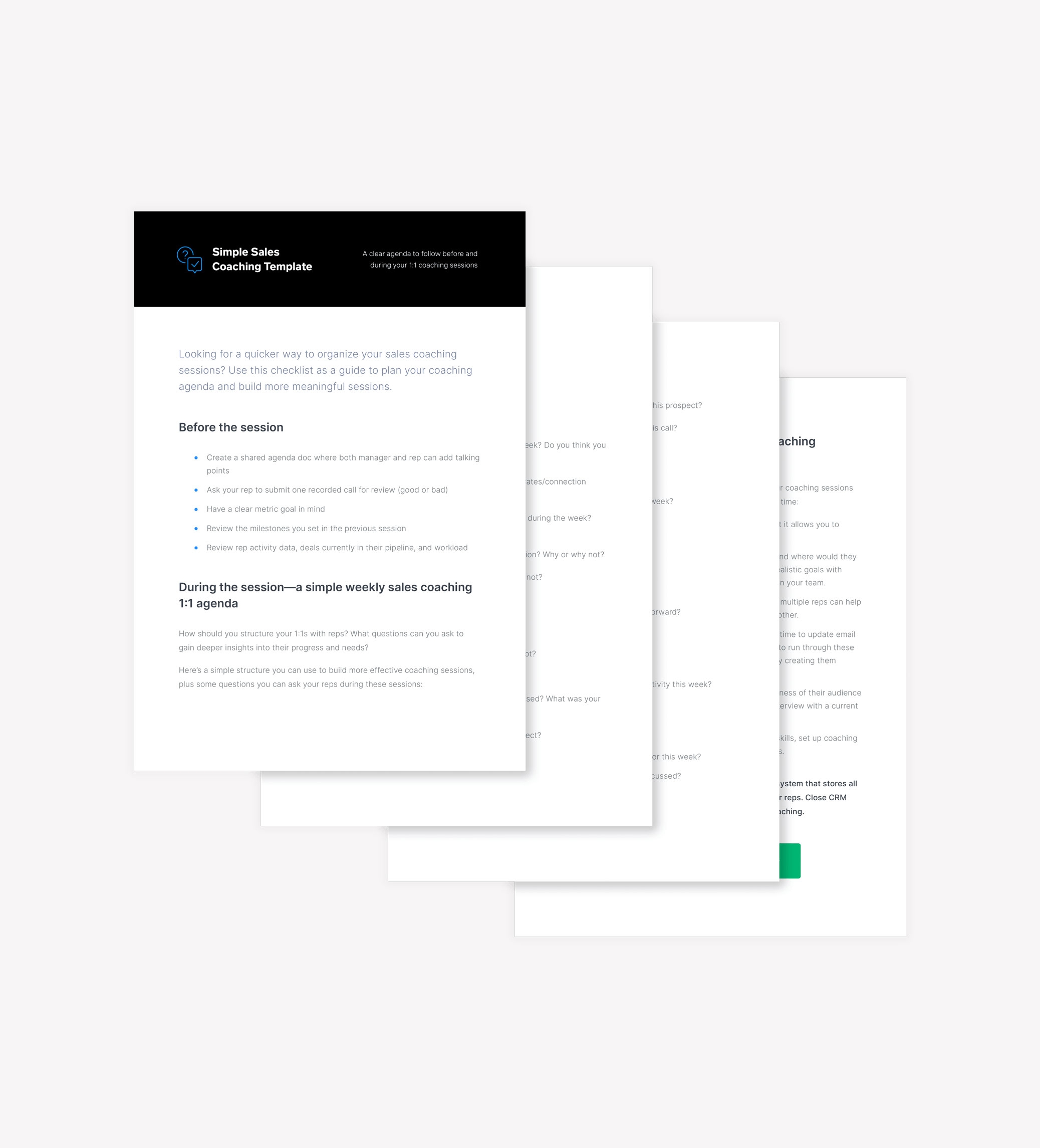 Sales Coaching Plan Template