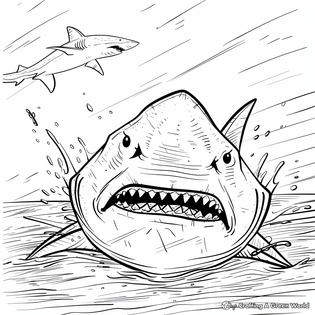 goblin shark coloring page