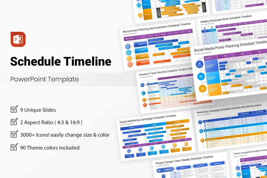 Schedule Timeline PowerPoint Template Nulivo Market
