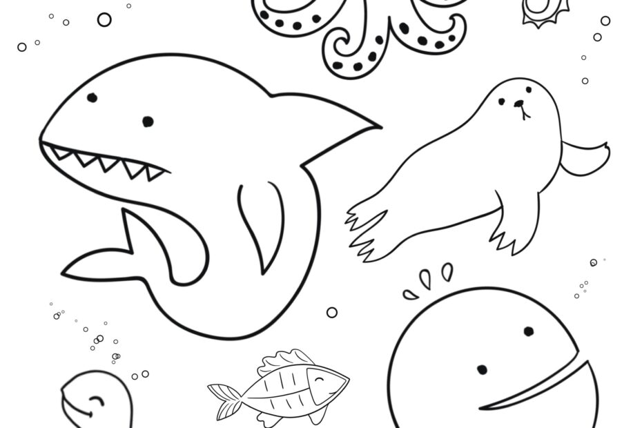 Sea Animal Coloring Page Kids Coloring Pages Sea Animals Printable Coloring Page Ocean Coloring Page For Kids Printable Ocean Coloring