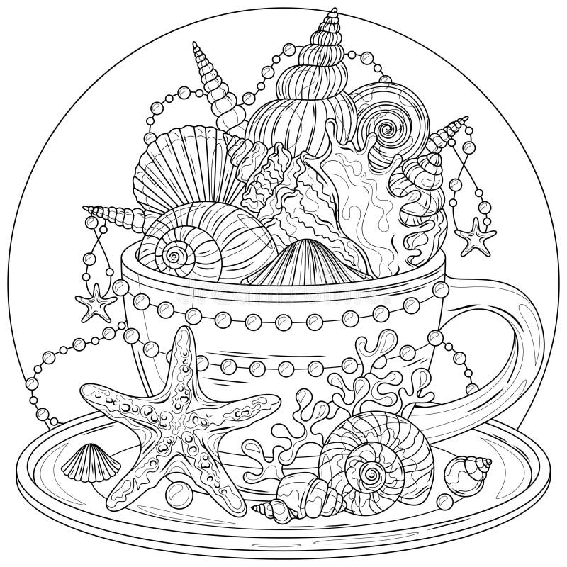 Seashells Coloring Stock Illustrations 783 Seashells Coloring Stock Illustrations Vectors U0026 Clipart Dreamstime