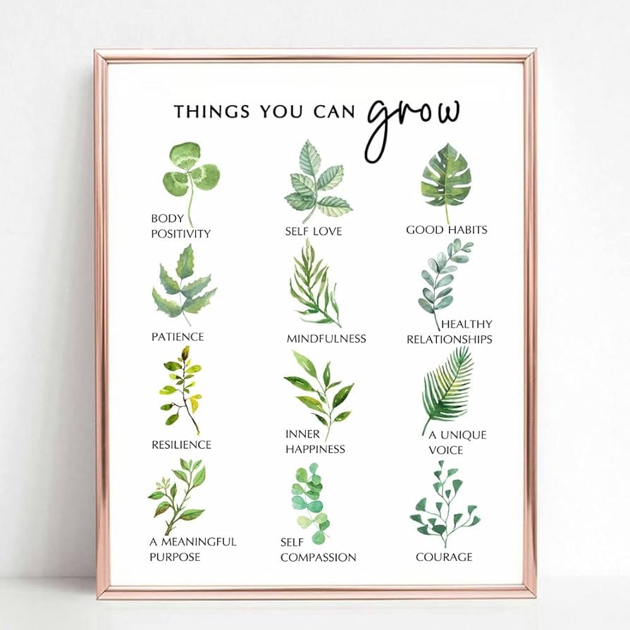 Self Growth Print Mental Health Wall Decor Mindfulness Art Print Therapy Office Decor Counselor Office Wall Art Self Development Poster Things You Can 