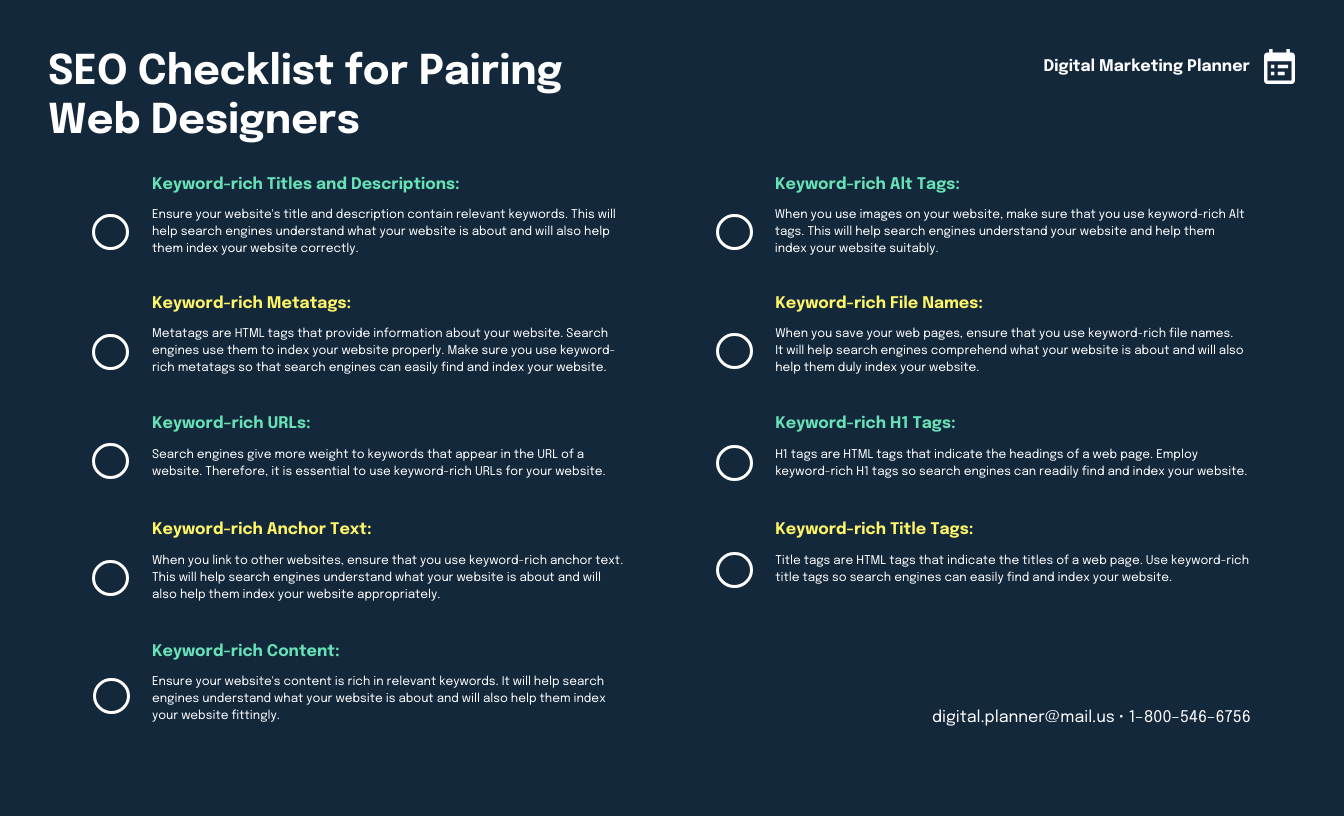 SEO Plan Template Venngage